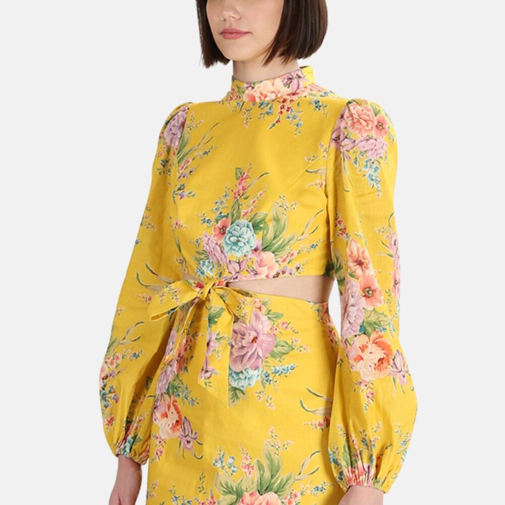 Zimmermann Zinnia Dress in Golden Flo